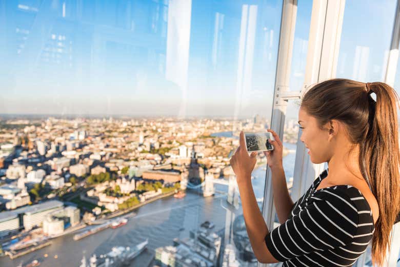 Desfrutando das vistas do The Shard