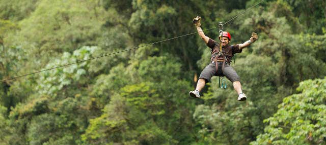 Tirolina en el Monkeyland