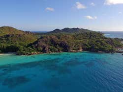 La Digue desde el aire