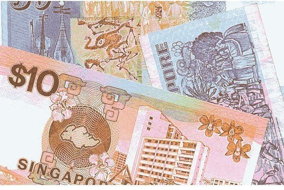 Billetes de Dólar de Singapur (SGD)