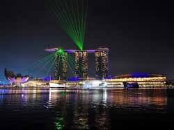 Marina Bay Sands al anochecer