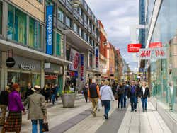 Calle comercial en Estocolmo