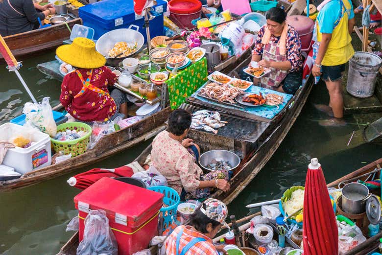 Mercado flotante de Damnoen Saduak