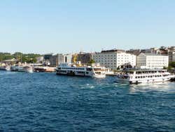 Boats in the Eminönü dock