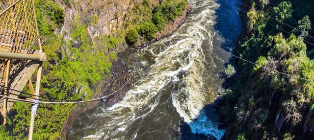 Tirolesa sobre o rio Zambezi